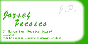 jozsef pecsics business card