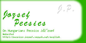 jozsef pecsics business card